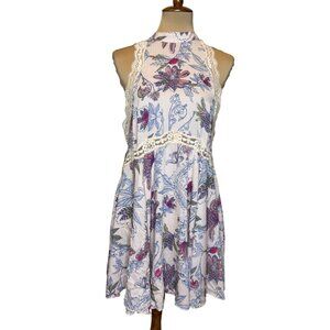 Free People She Moves Lace Floral Dress Ivory Combo Size xs‎ nwt